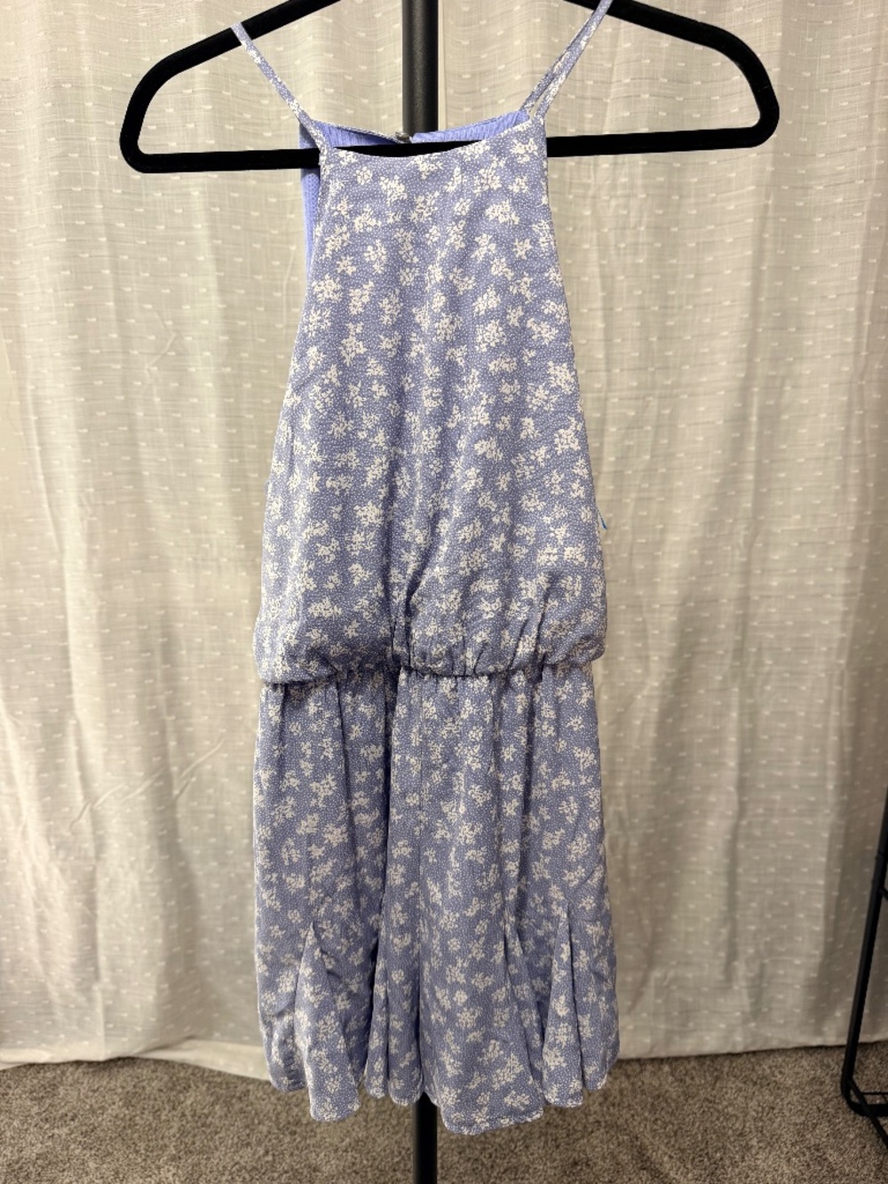 She + Sky Periwinkle Romper - L